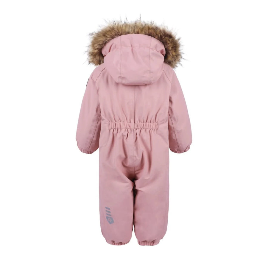 Color Kids | Snowsuit Coverall With Faux Fur - Pink