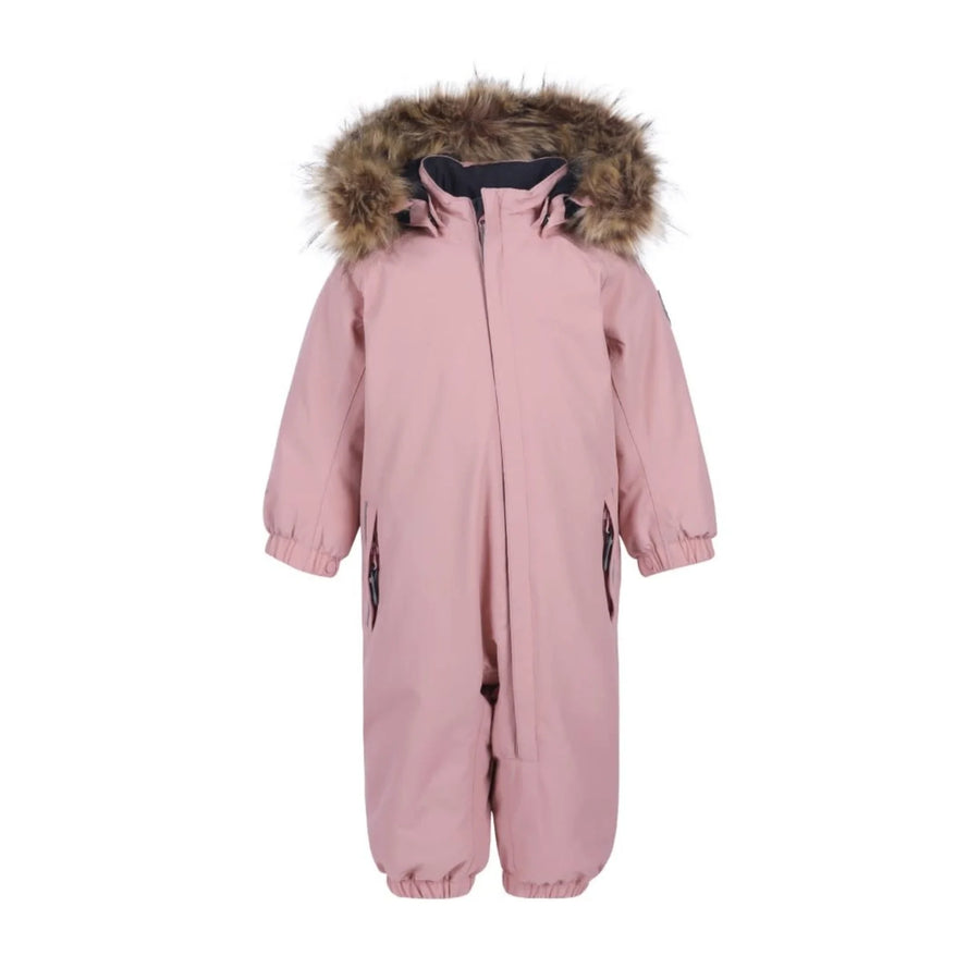 Color Kids | Snowsuit Coverall With Faux Fur - Pink