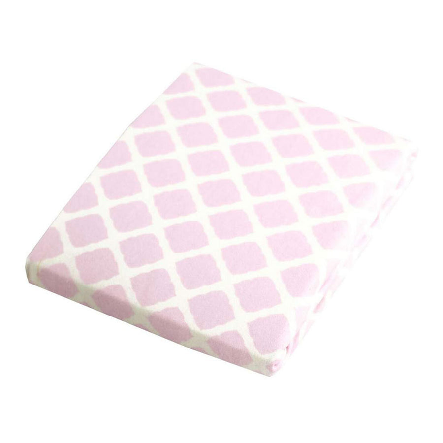 Kushies | Change Pad Cover With Slits - Pink Lattice