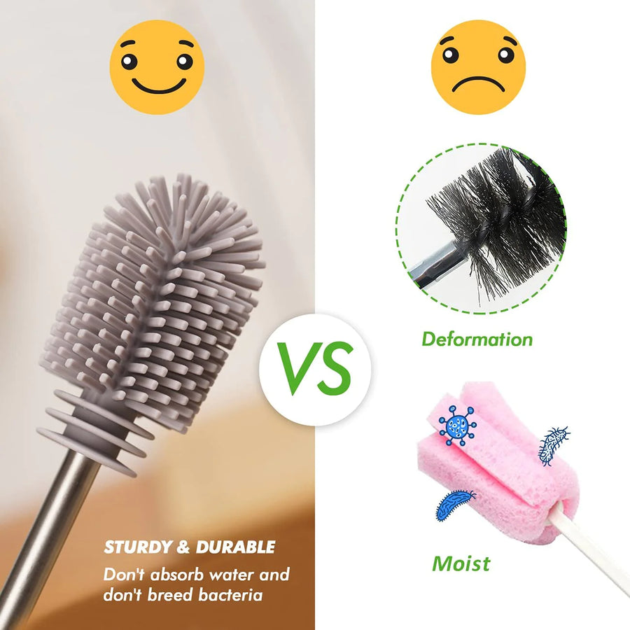 Haakaa | Double-Ended Silicone Cleaning Brush - Grey