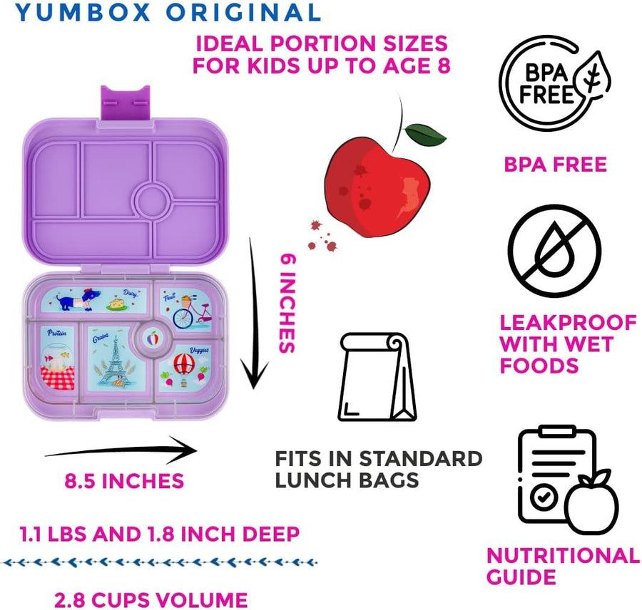 Yumbox | Original 6 Compartment Bento Box - Lulu Purple