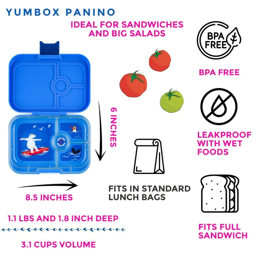 Yumbox | Panino 4 Compartment Bento Box - Surf Blue