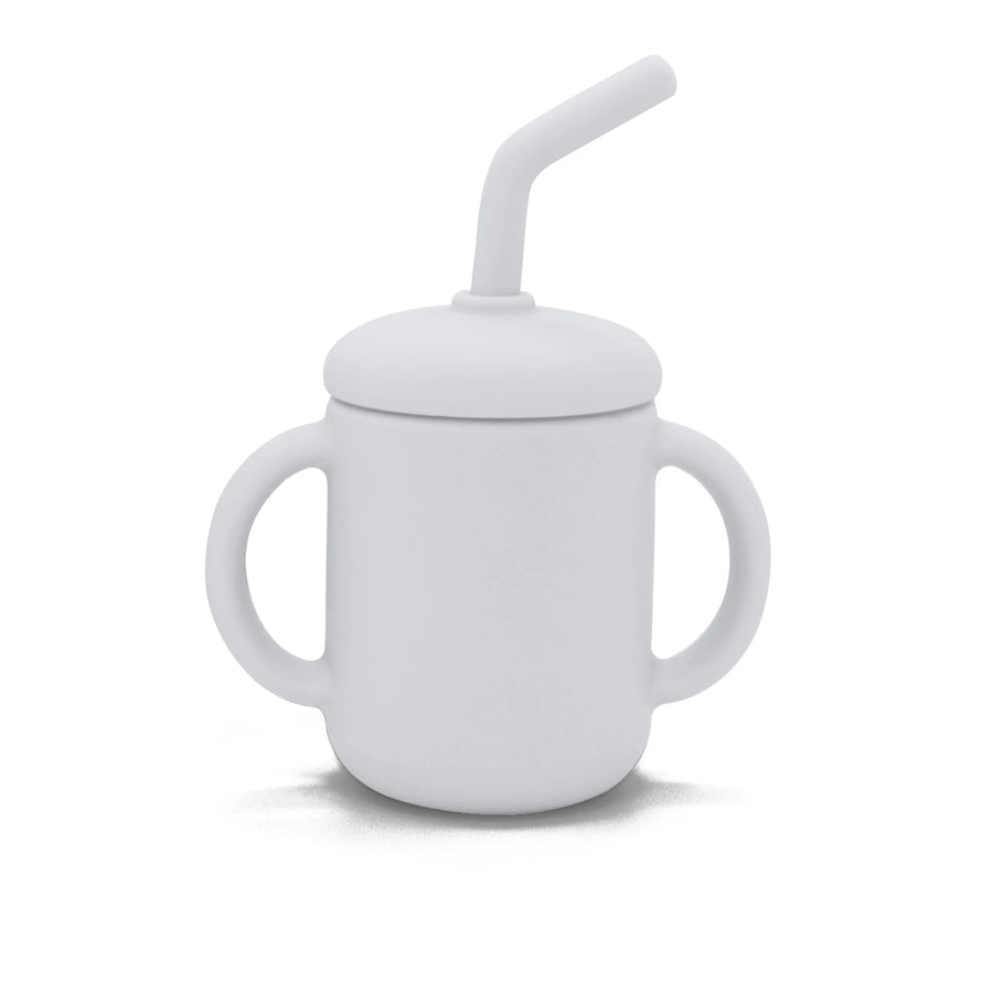 Kushies | Silicone Sippy Cup with Straw - Daydream Grey