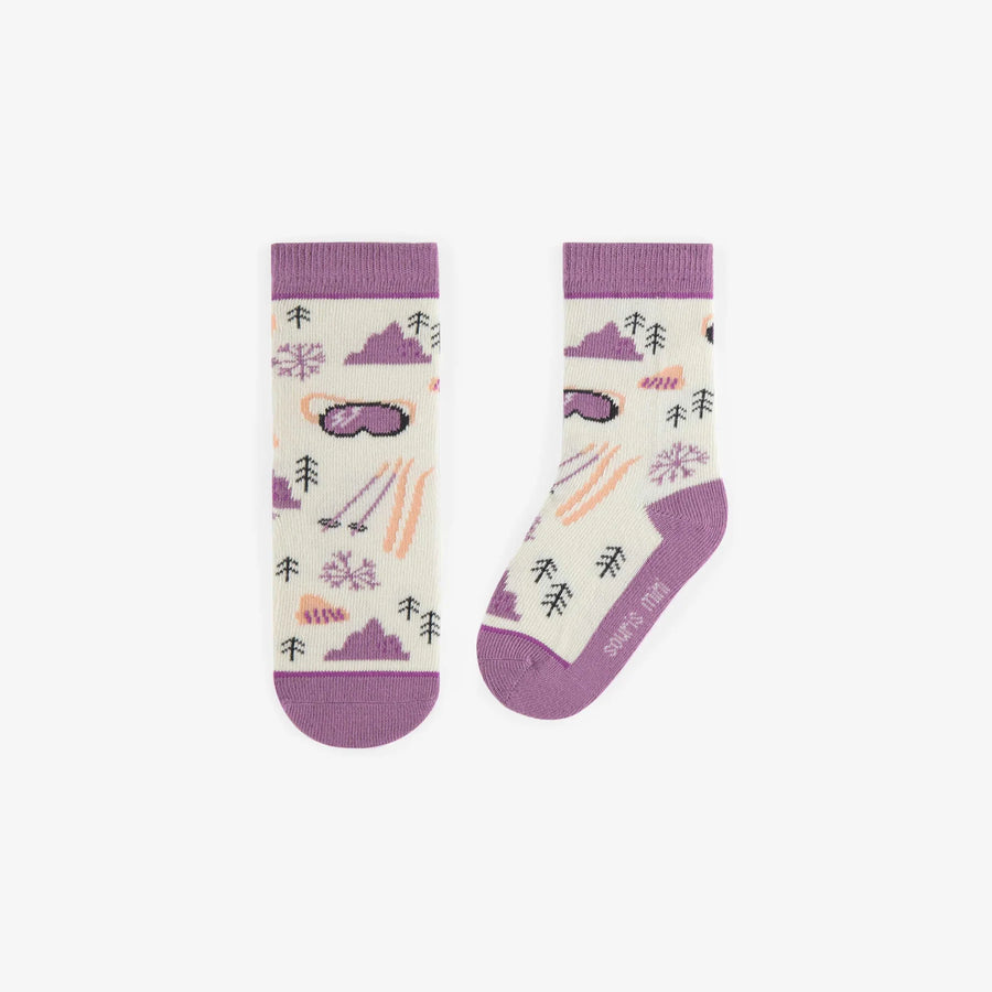 Souris Mini | Purple Ski Socks