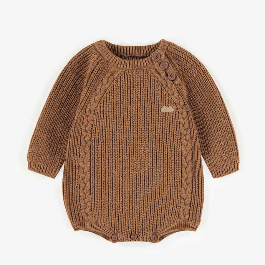 Souris Mini | Brown Knit One-Piece