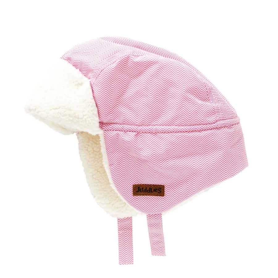 Juddlies | Baby Winter Hat - Herringbone Pink