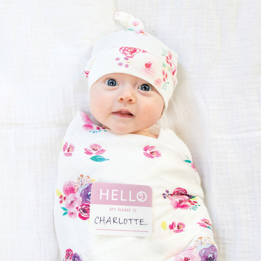 Lulujo | Hello World Newborn Set - Posies