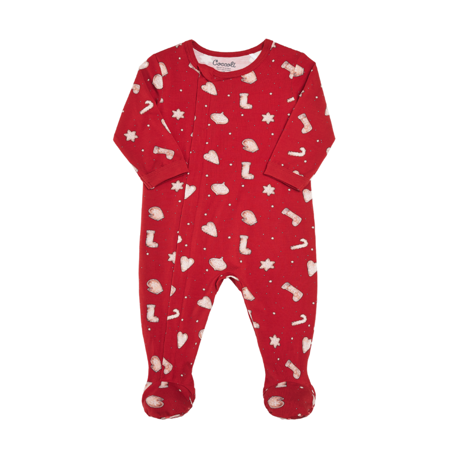 Coccoli | Modal Footie Sleeper - Red Biscuits