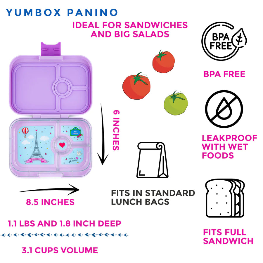 Yumbox | Panino 4 Compartment Bento Box - Lulu Purple