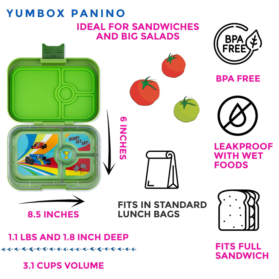 Yumbox | Panino 4 Compartment Bento Box - Matcha Green