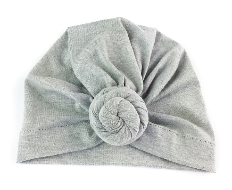 Baby Wisp | Knot Turban Headwrap - Grey