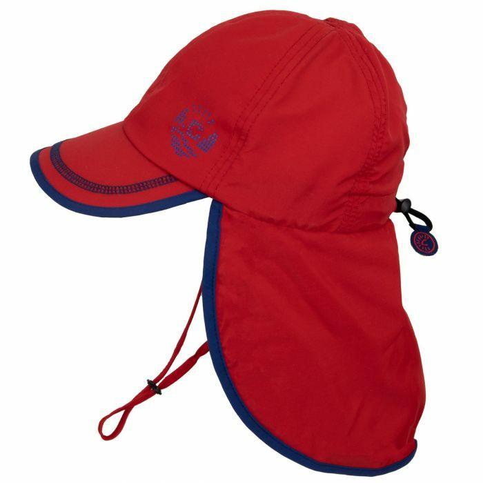 Calikids | UV Flap Hat - Racy Red