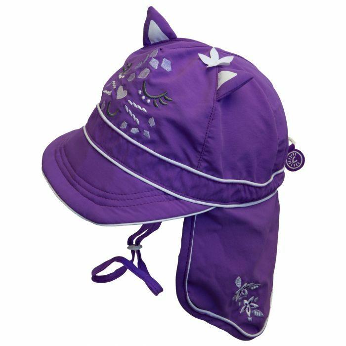 CaliKids | Girls UV Flap Hat - Purple