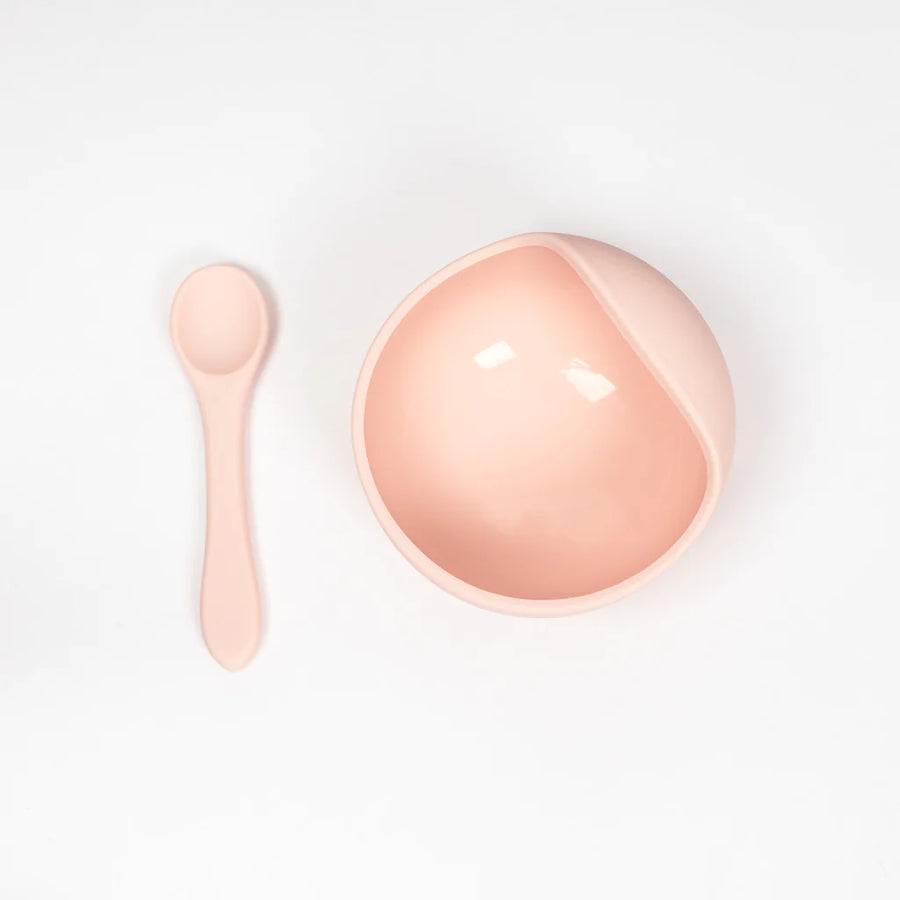 Lil North Co. | Silicone Suction Bowl & Spoon Set - Blush
