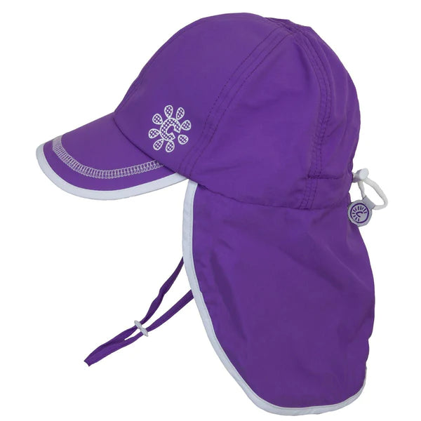 Calikids | Beach Hat With Neck Flap - Purple