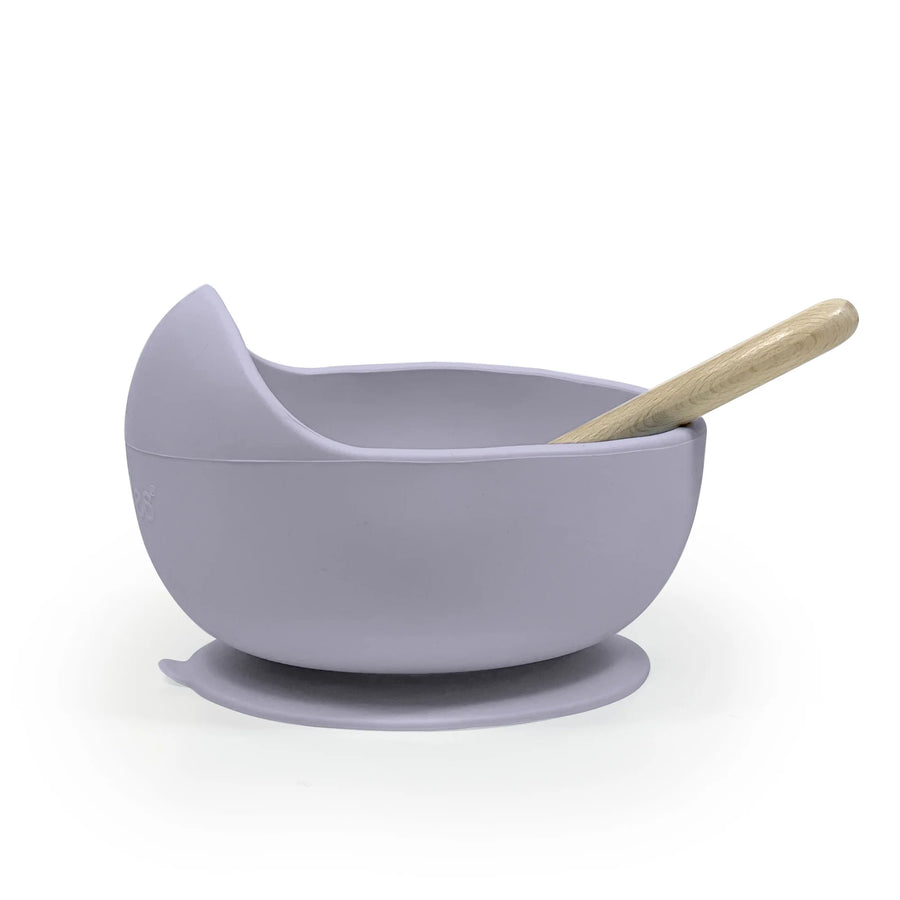 Kushies | Silicone Bowl & Spoon Set - Lilac