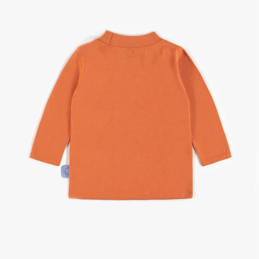 Souris Mini | Orange High Neck Long Sleeve Top