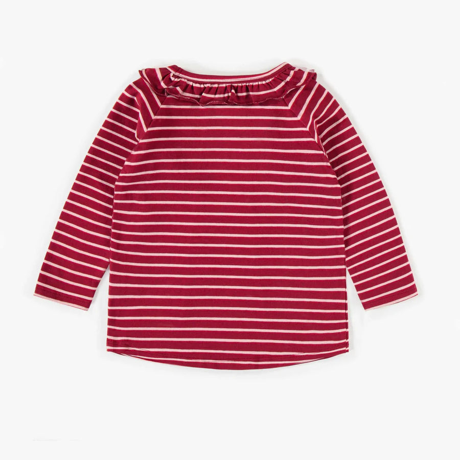 Souris Mini | Red Lined Long Sleeved Top