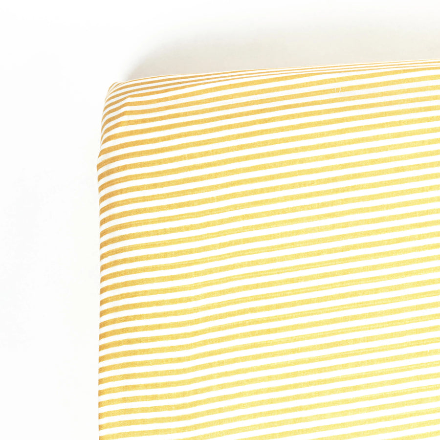 Lil North Co. | Muslin Crib Sheet - Ochre Stripe