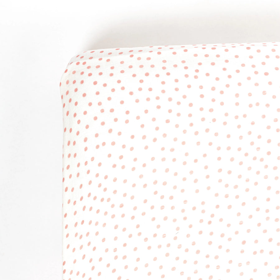 Lil North Co. | Muslin Crib Sheet - Blush Dots