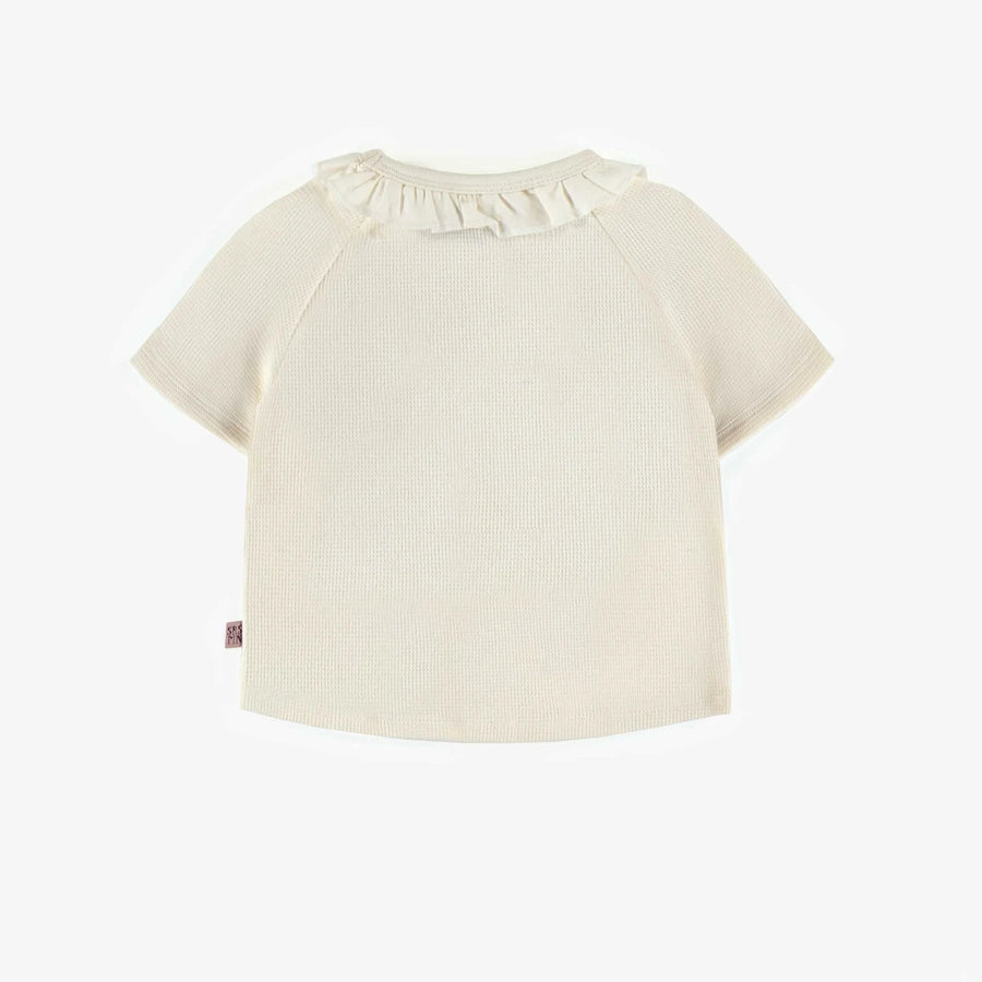 Souris Mini | Short Sleeve Waffle Shirt - Cream