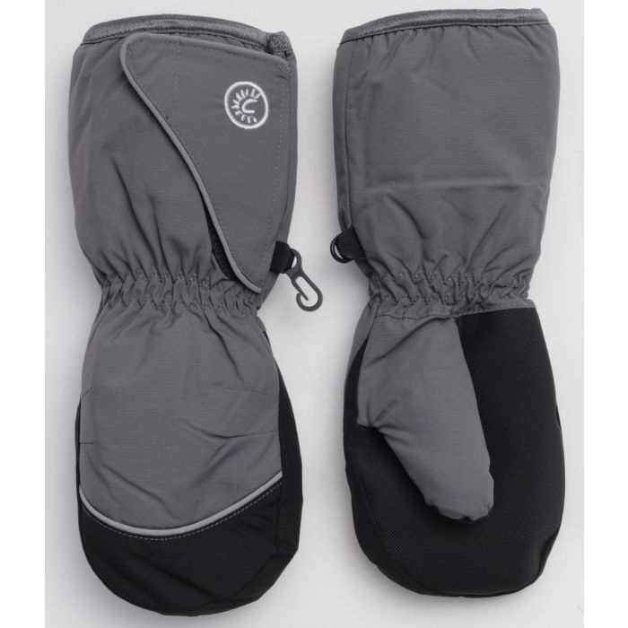 Calikids | Kids Long Velcro Winter Mitts - Charcoal